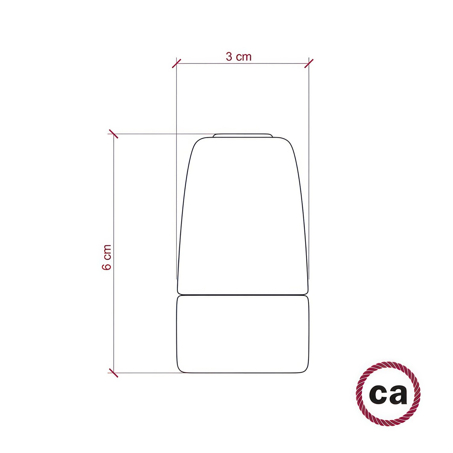 Kit portalampada E14 in porcellana