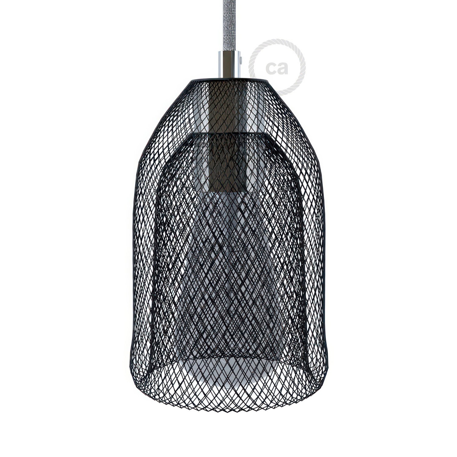 Lampenschirmkäfig Ghostbell aus Metall mit E27-Fassung