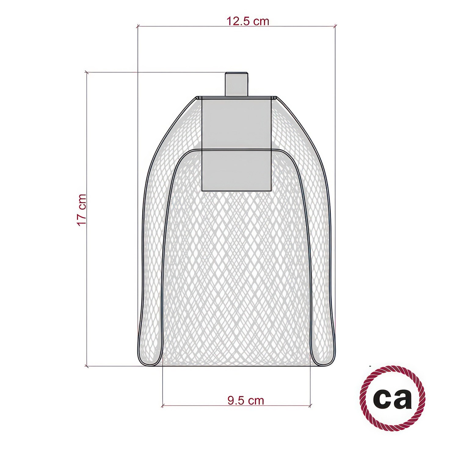 Lampenschirmkäfig Ghostbell aus Metall mit E27-Fassung