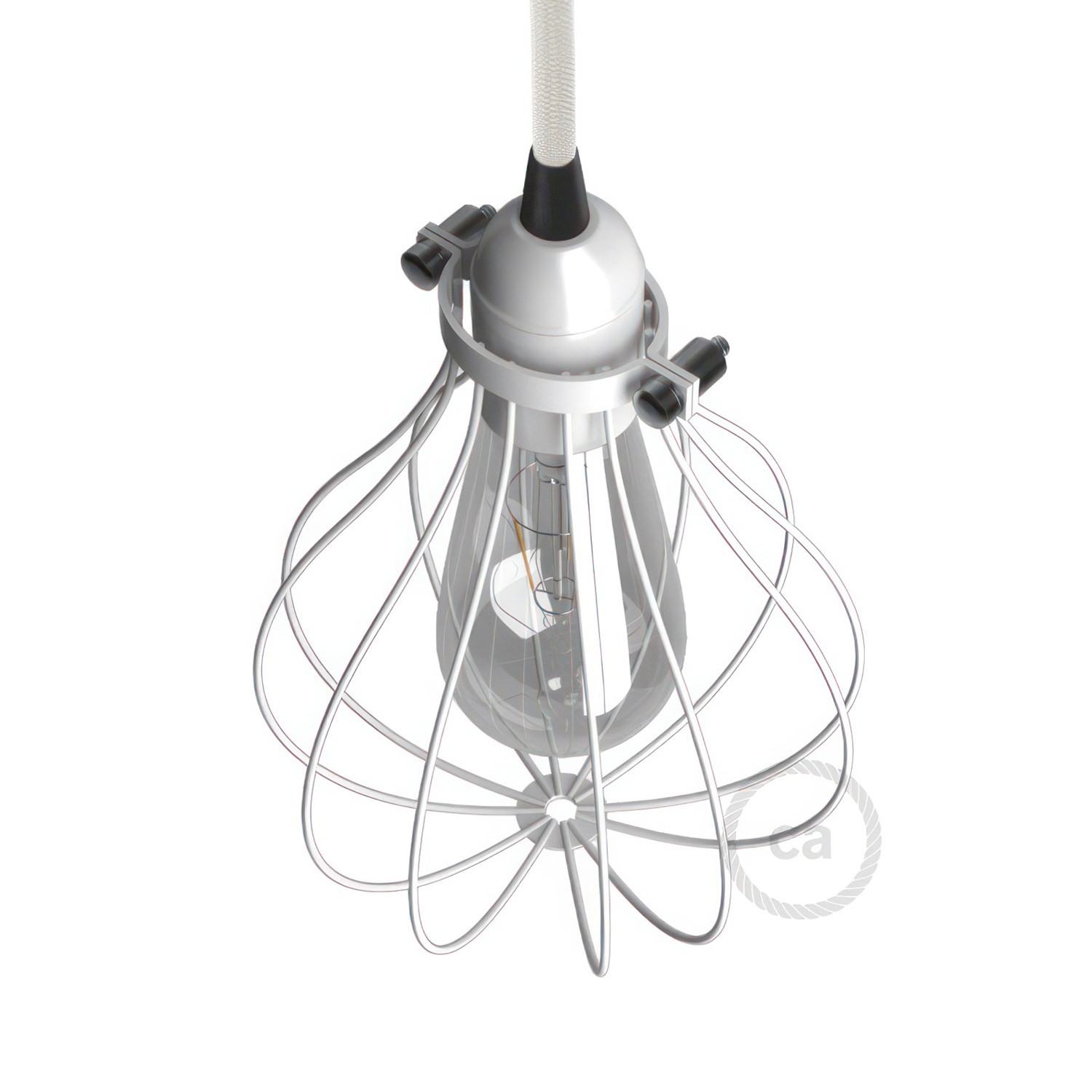 Tropfenförmiger Käfig-Lampenschirm aus Metall mit verstellbarem Verschluss