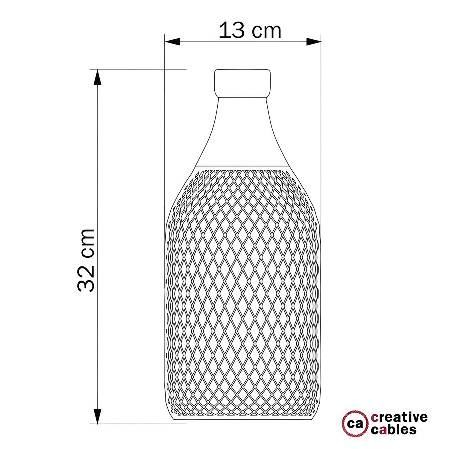 Abat-jour Cage bouteille Jéroboam en métal