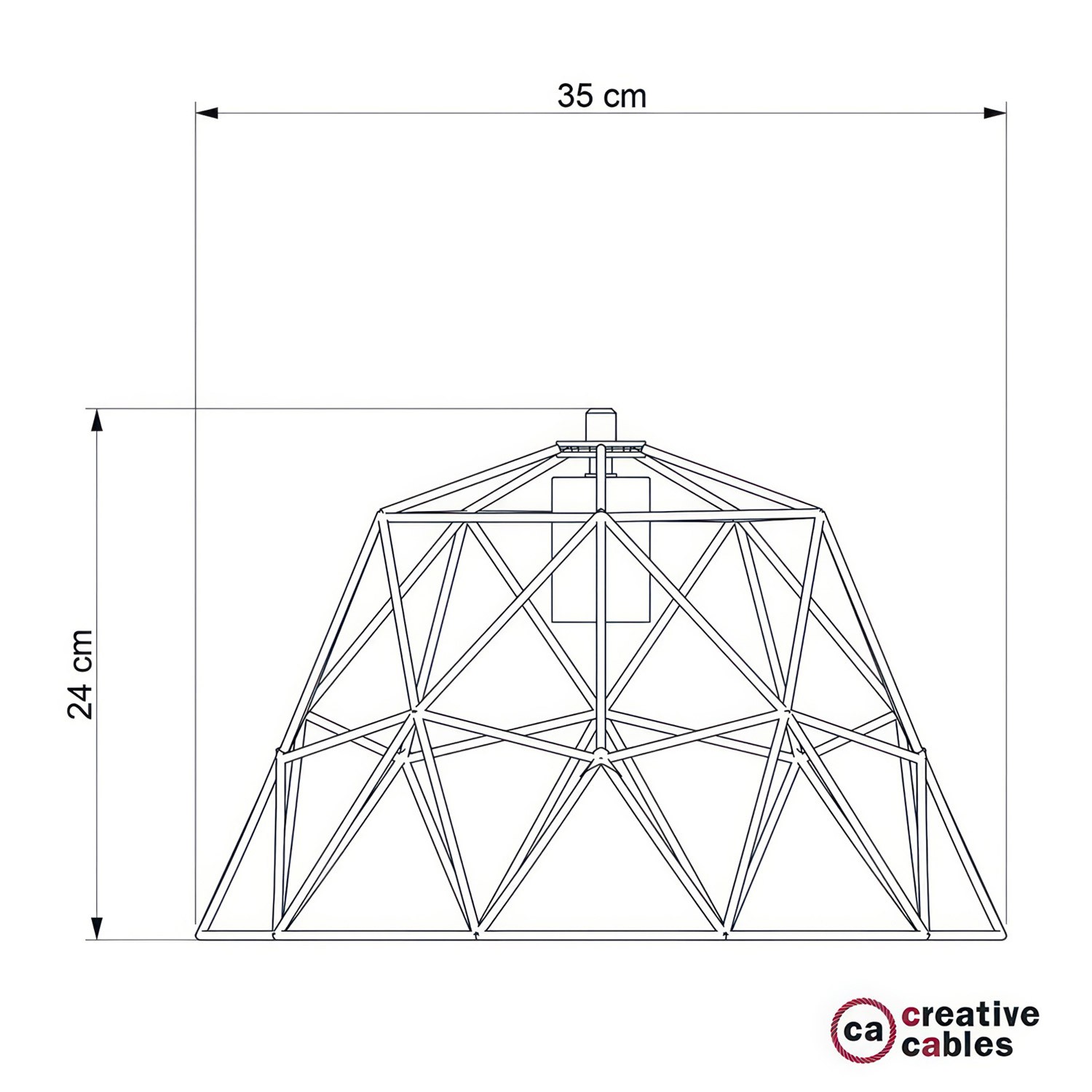 Abat-jour Cage XL Dome en métal avec douille E27