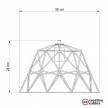 Gabbia XL paralume nudo Dome in metallo con portalampada E27