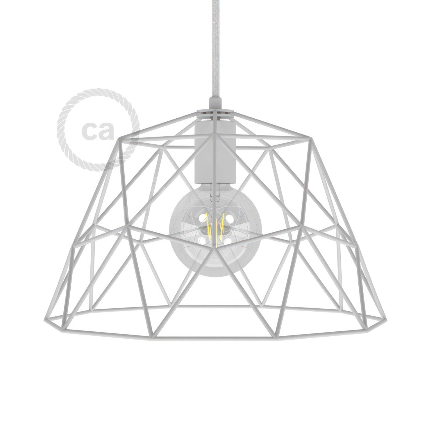 Gabbia XL paralume nudo Dome in metallo con portalampada E27