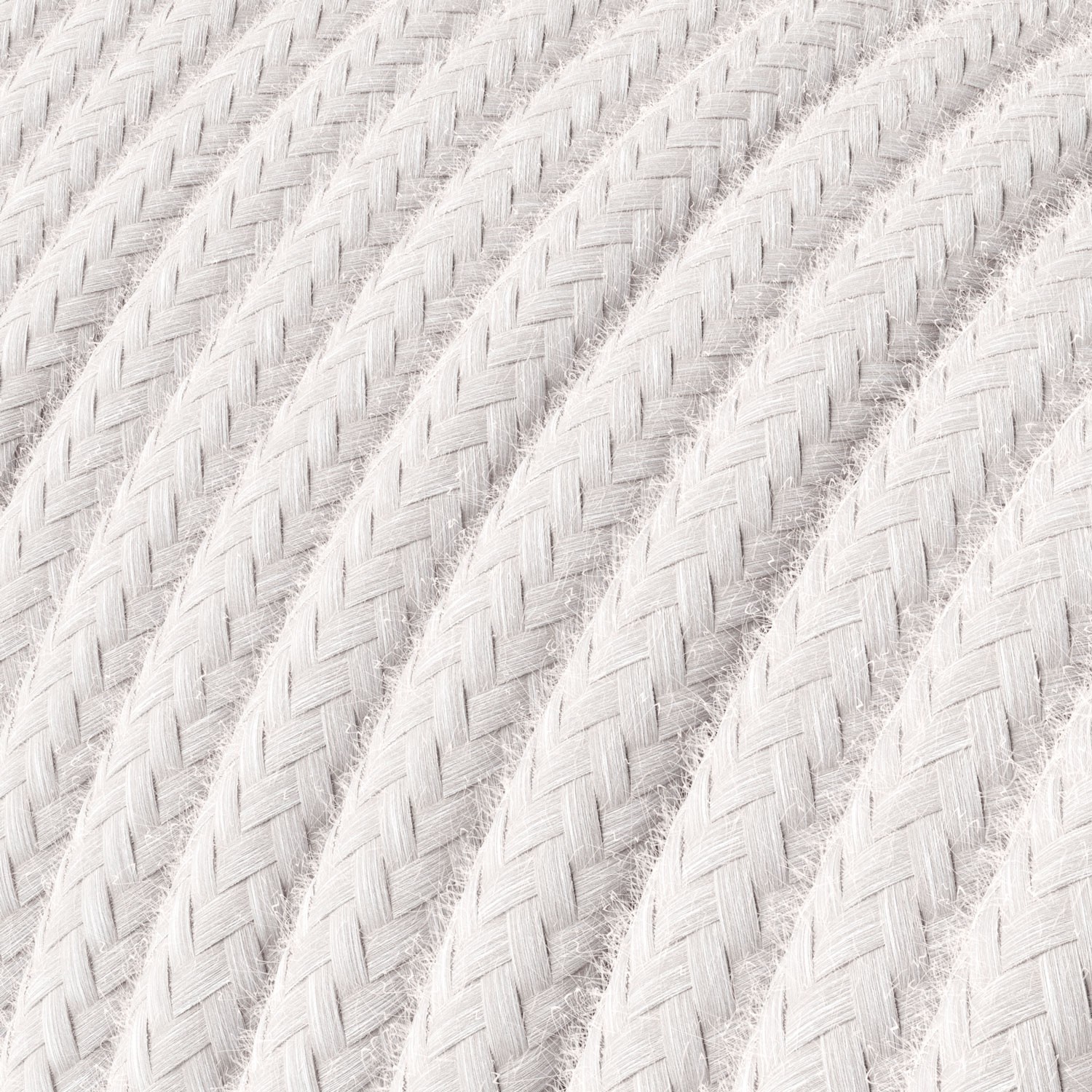 Rundes Textilkabel in Blassrosa aus Baumwolle, RC16