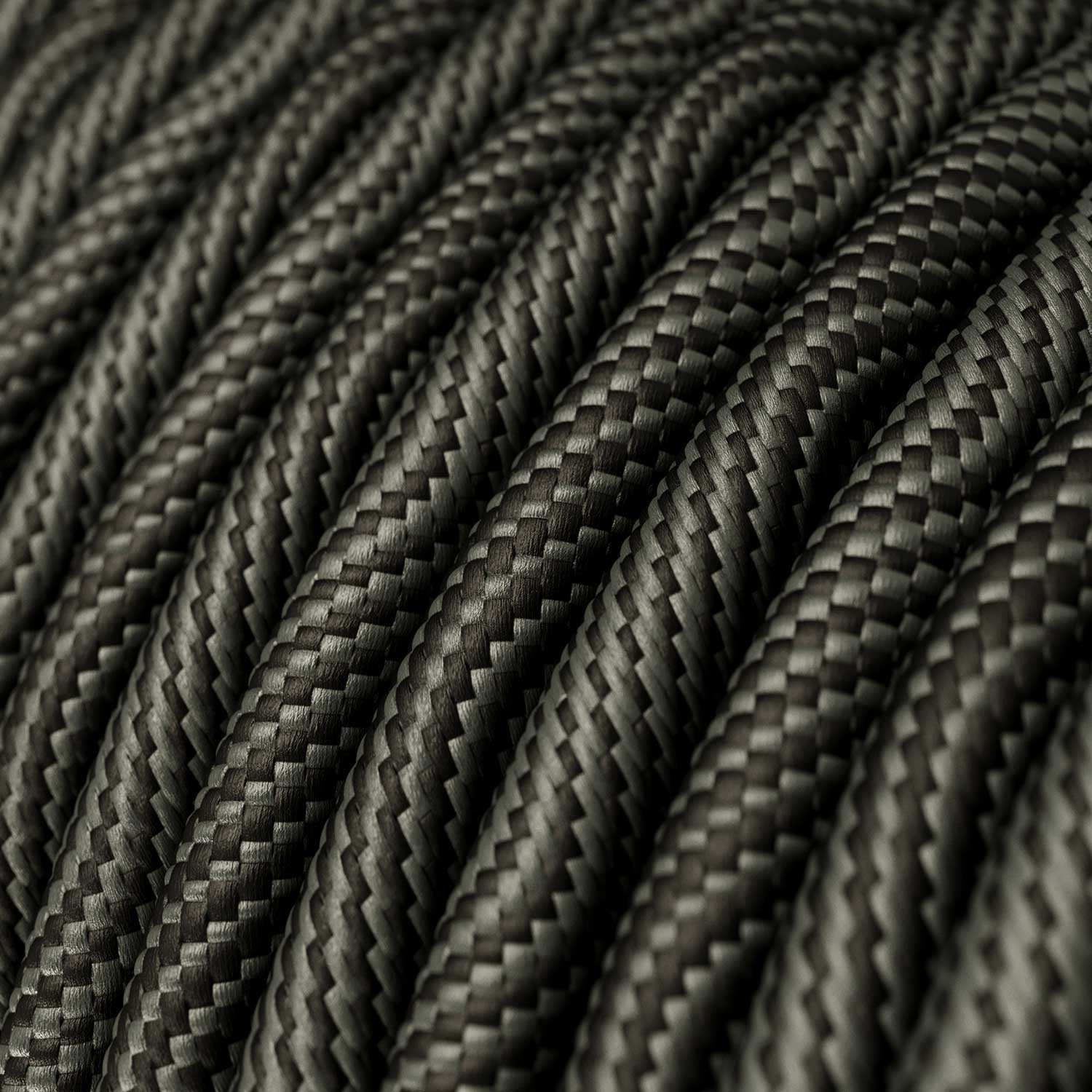 Suspension fabriquée en Italie avec câble textile et finition cuir