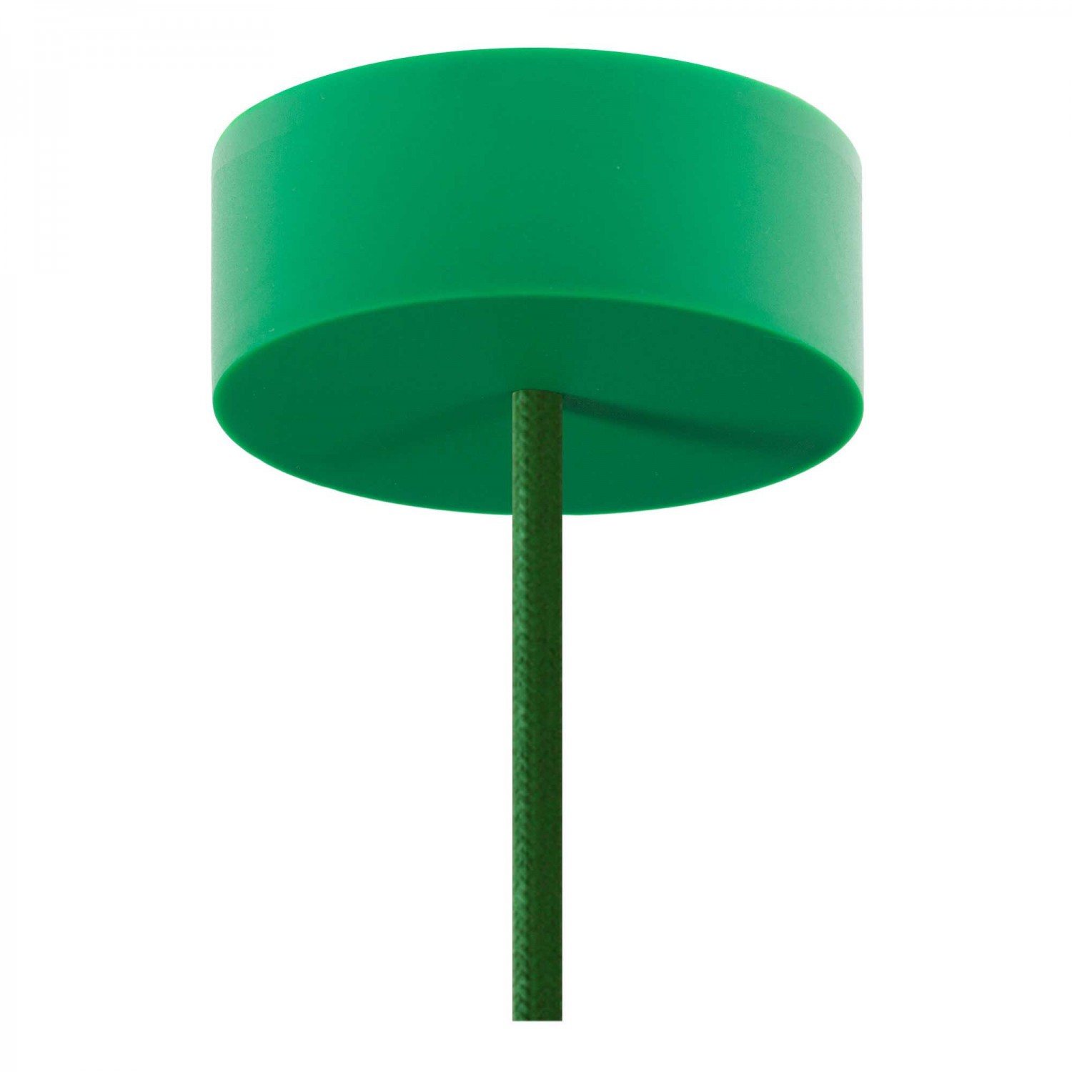 Lampada a sospensione con cavo tessile e finiture in silicone - Made in Italy