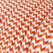 Suspension avec câble textile, abat-jour Cilindro en tissu et finition en métal - Made in Italy