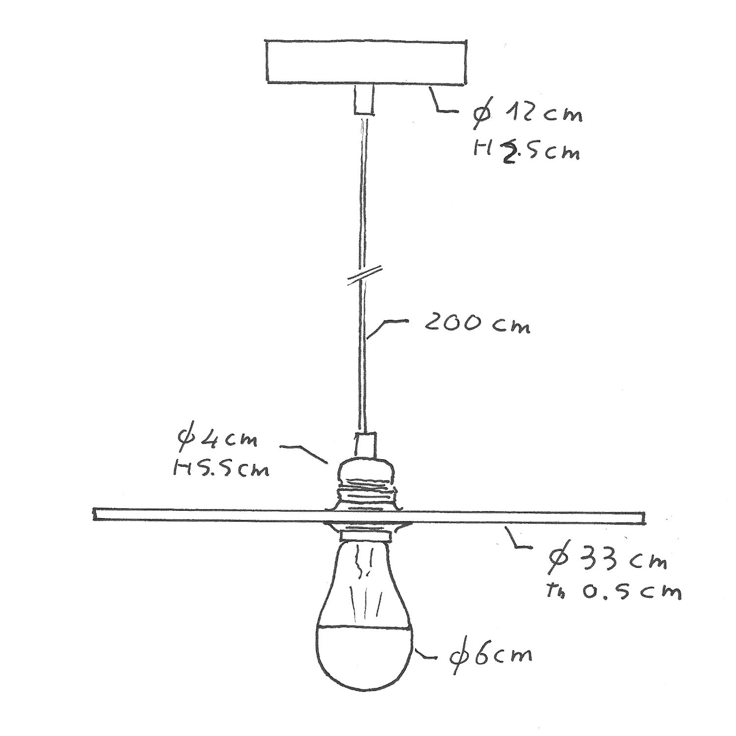 Suspension avec câble textile, abat-jour UFO en bois double face et finition en métal - Made in Italy