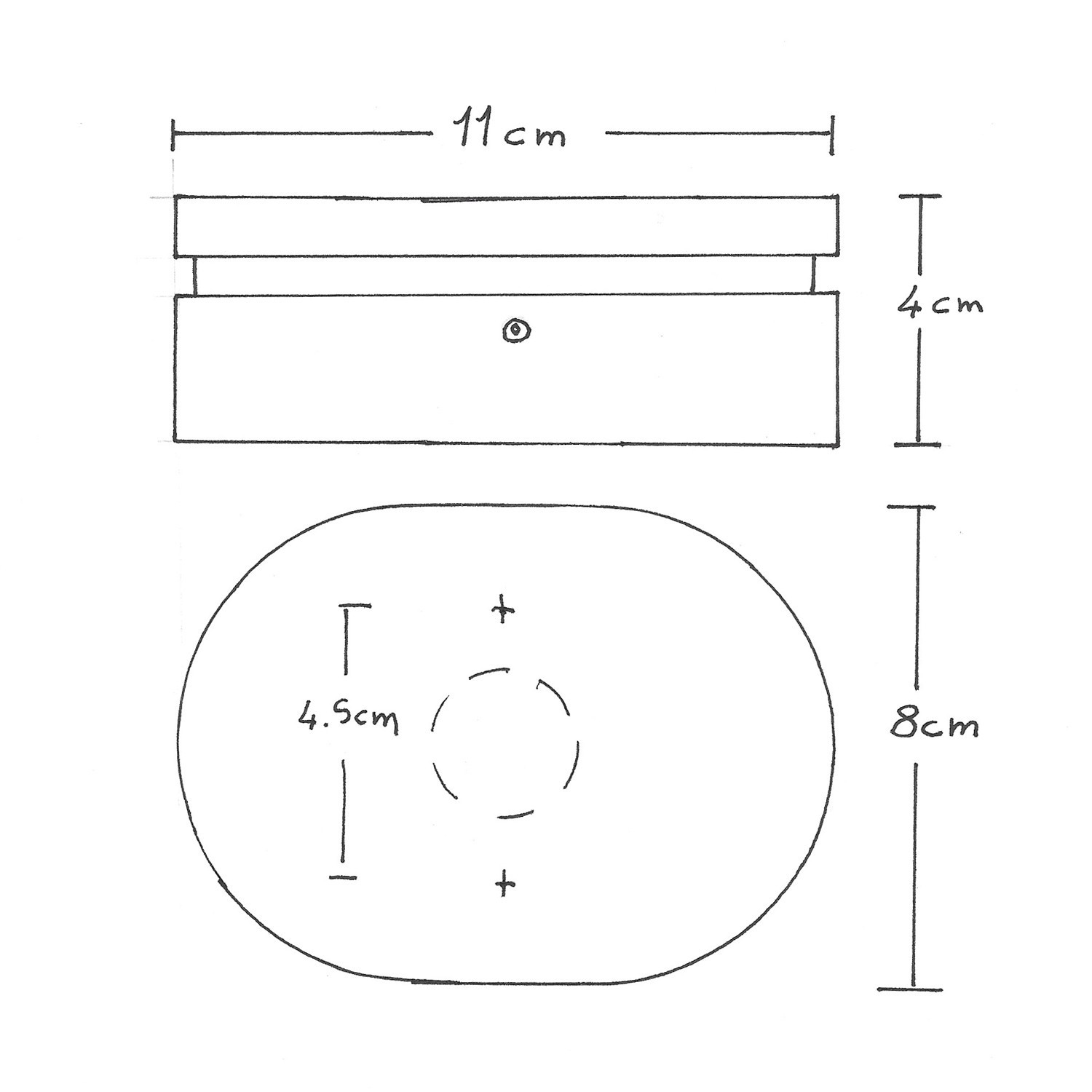 Rosace ovale en bois avec 2 trous latéraux pour le câble plat de guirlande et le système Filé. Fabriqué en Italie