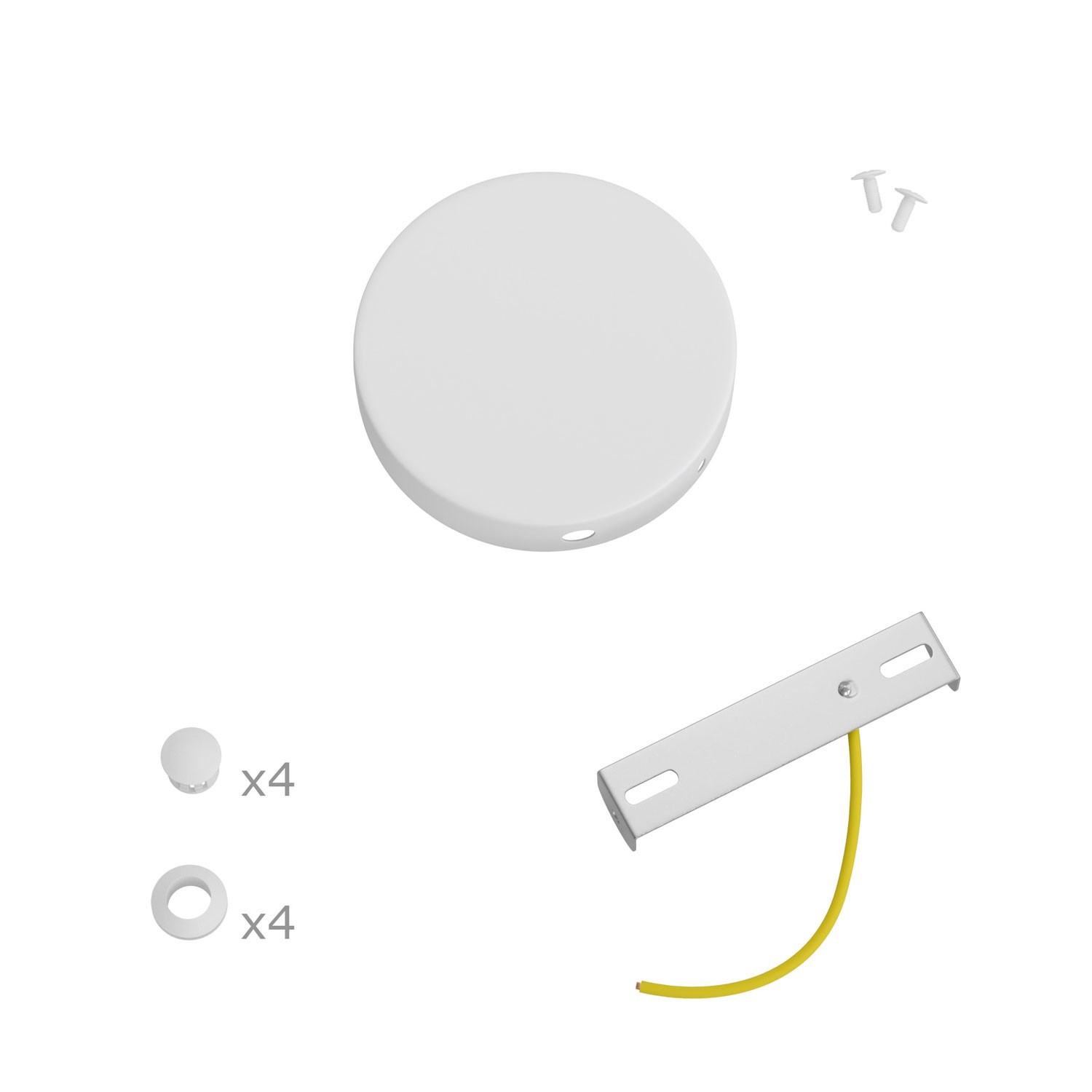 Mini zylindrischer Lampenbaldachin Kit aus Metall mit 4 Seitenlöchern (Anschlusssystem)