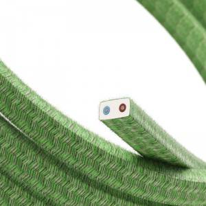 Cavo elettrico per catenaria rivestito in cotone Verde Pixel Bronte CX08 - UV resistant