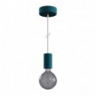 EIVA ELEGANT Outdoor-Pendelleuchte mit Textilkabel, Silikon-Lampenbaldachin und Lampenfassung, IP65 wasserdicht