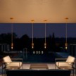 EIVA PASTELL Outdoor-Pendelleuchte mit 1,5 m Textilkabel, farbigem Silikon-Lampenbaldachin und Lampenfassung, IP65