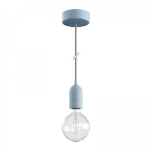 EIVA PASTEL Suspension d'extérieur avec 1,5m câble textile, rosace et douille en silicone étanche IP65