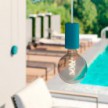 EIVA ELEGANT Lampada a sospensione da esterno con cavo tessile, decentatore, rosone e portalampada in silicone IP65 waterproof