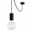 EIVA ELEGANT Suspension d'extérieur avec câble textile, décentreur, rosace et douille en silicone étanche IP65