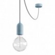 EIVA PASTEL Suspension d'extérieur avec câble textile, décentreur, rosace et douille en silicone étanche IP65