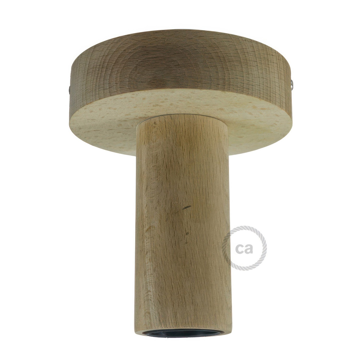 Fermaluce Wood M, il punto luce in legno a parete o soffitto