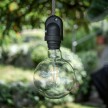 EIVA Outdoor-Pendelleuchte für Lampenschirme mit 5 m Textilkabel, Deckenbefestigung, Lampenbaldachin und Lampenfassung, IP65