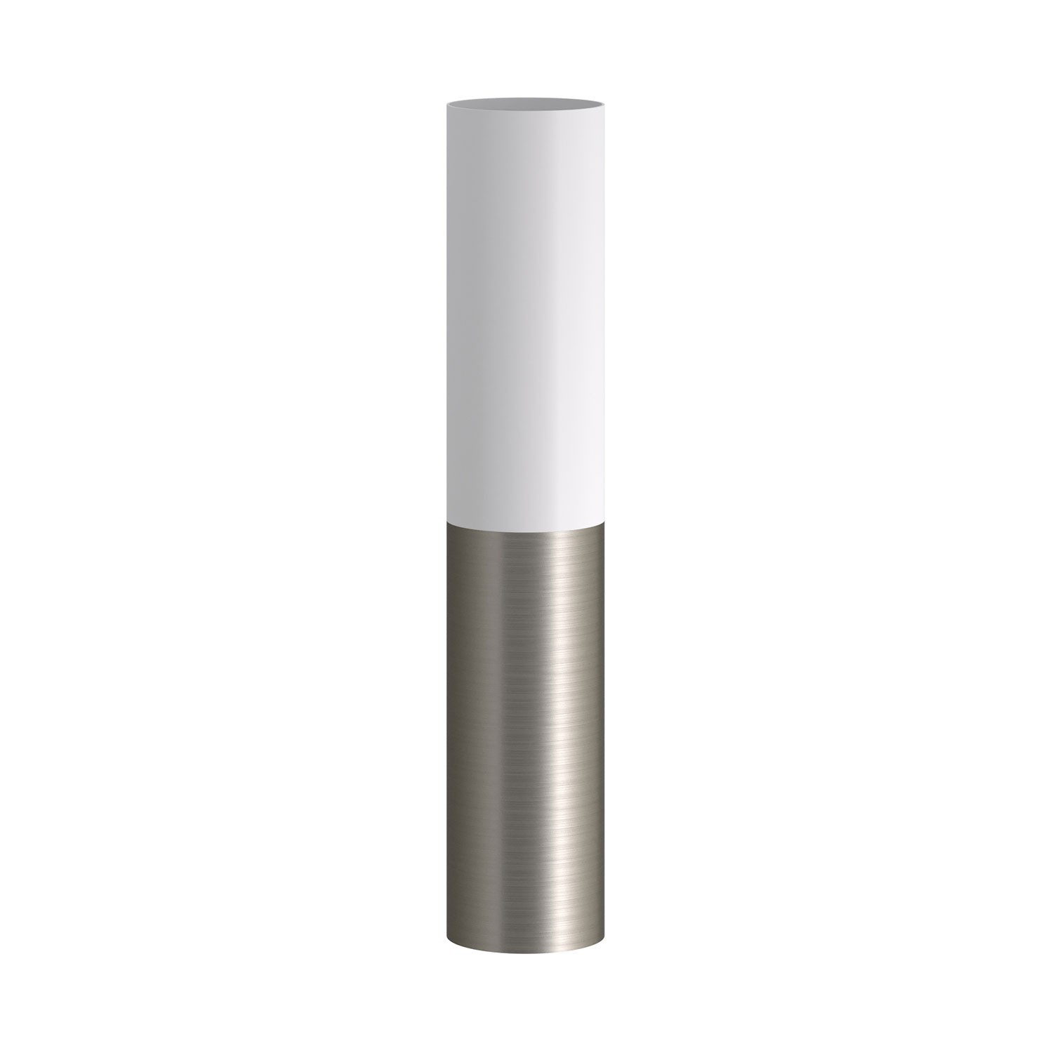 Tub E14, doppeltes Metallrohr für Punktstrahler mit Lampenfassung und E14-Doppelringmutter