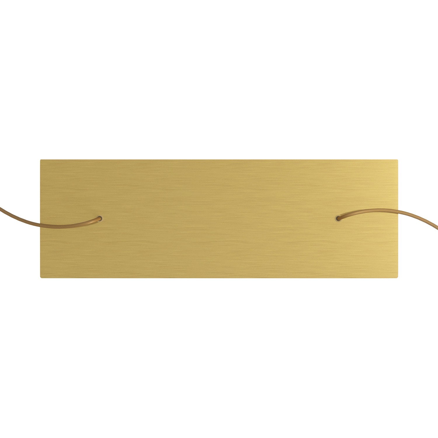 Rechteckiges XXL 2-Loch Lampenbaldachin Kit, Rose-One-Abdeckung, Abmessungen 675 x 225 mm