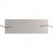 Rechteckiges XXL 2-Loch Lampenbaldachin Kit, Rose-One-Abdeckung, Abmessungen 675 x 225 mm