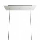 Rosone XXL Rose-One rettangolare a 3 fori in linea e 6 fori laterali, dimensioni 675 x 225 mm