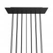 Rechteckiges XXL 14-Loch Lampenbaldachin Kit, Rose-One-Abdeckung, Abmessungen 675 x 225 mm