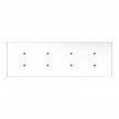 Suspension à 8 bras avec XXL Rose-One rectangulaire 675 mm complète avec câble textile et finitions en métal