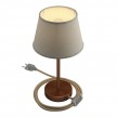 Alzaluce avec abat-jour Impero, lampe de table en métal avec fiche à deux pôles, câble et interrupteur