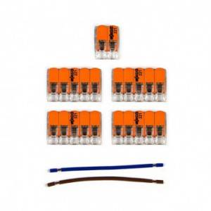 Kit Verbindungsklemme WAGO kompatibel mit Kabel 2x für Lampenbaldachin mit 6 Löchern