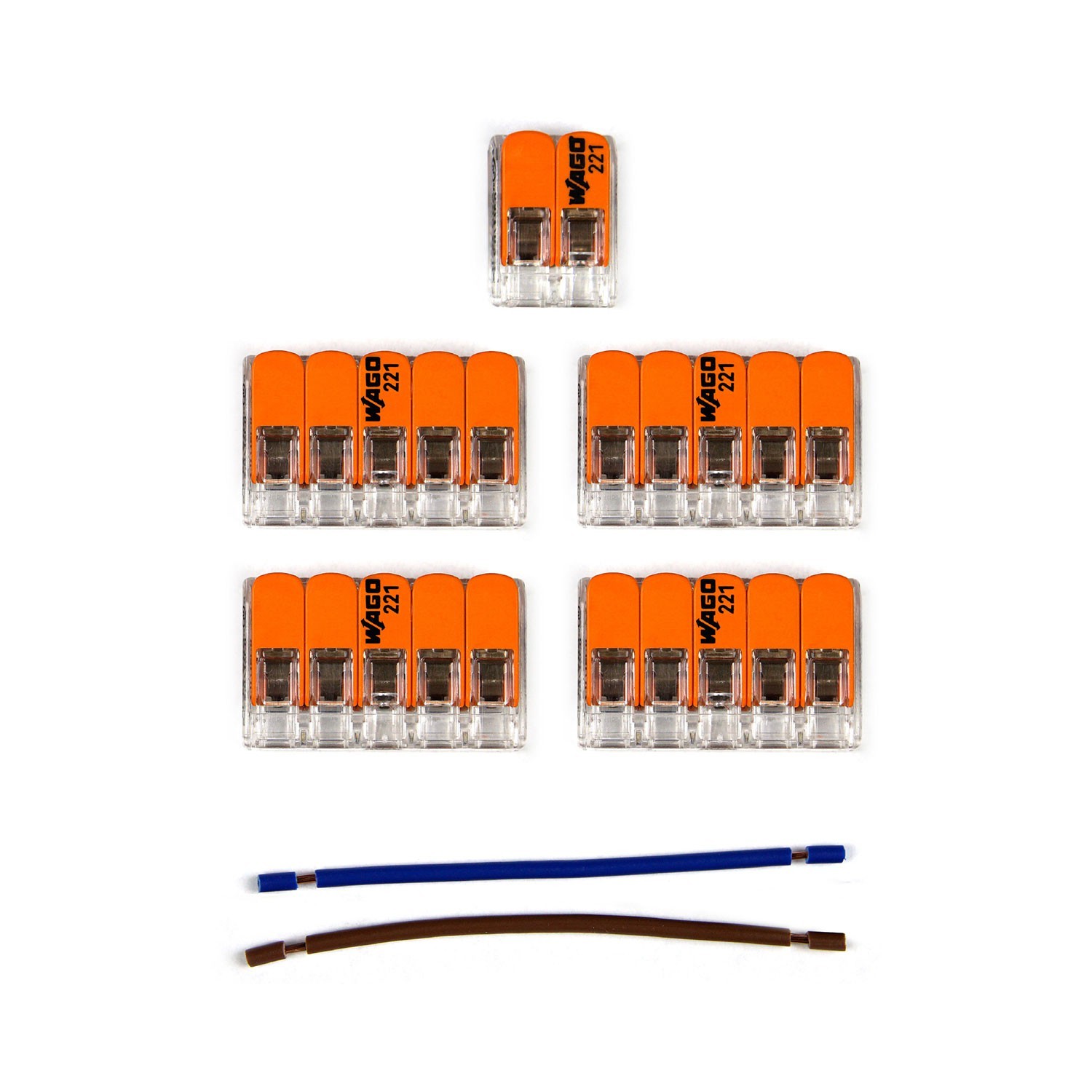 Kit de connexion WAGO pour câble 2x pour Rosace à 5 trous