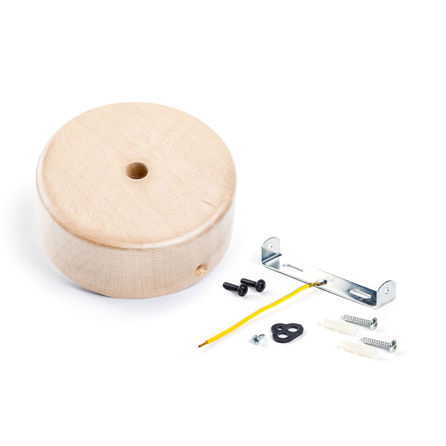 Kit runder Mini-Baldachin aus Holz mit einem zentralen Loch
