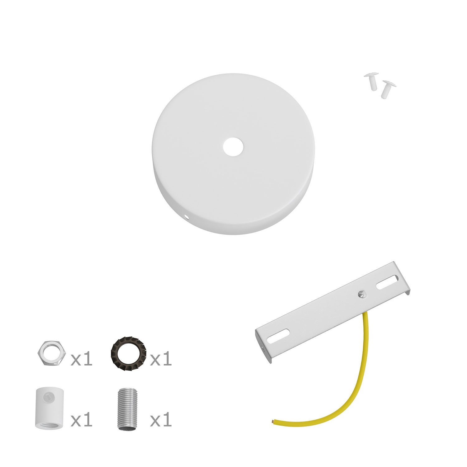 Kit Mini Rosace cylindrique métallique avec 1 trou central