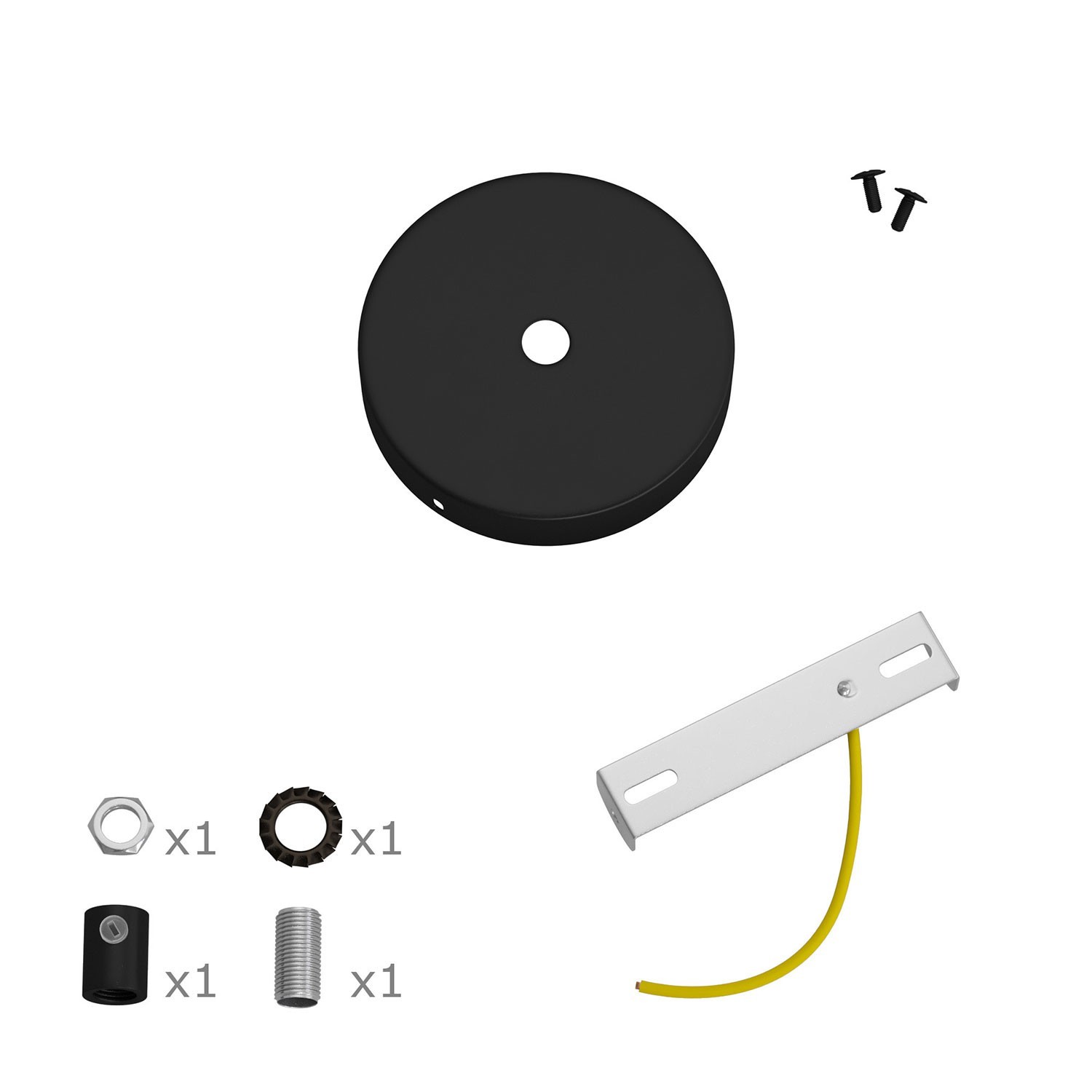 Kit Mini Rosace cylindrique métallique avec 1 trou central