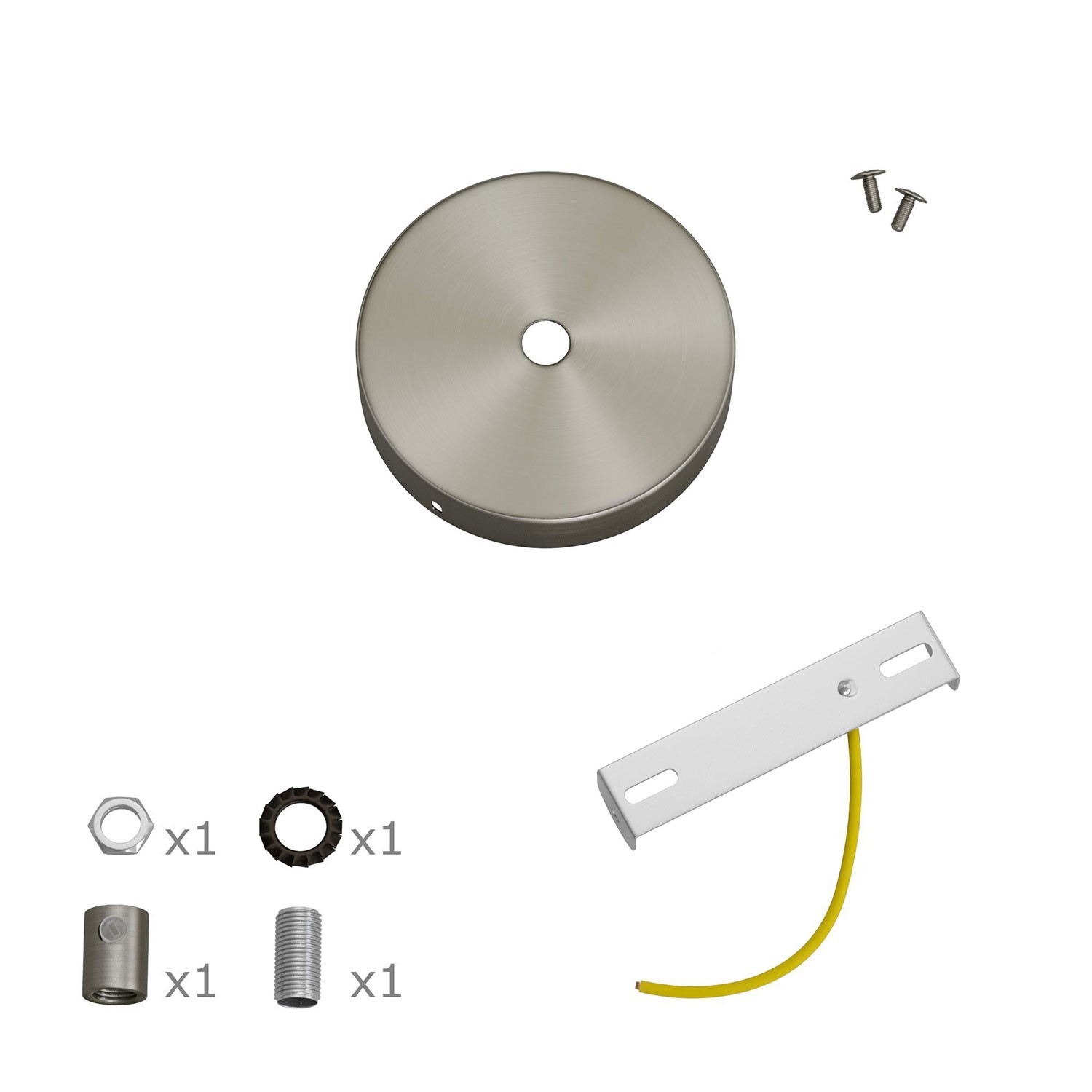 Kit Mini Rosace cylindrique métallique avec 1 trou central