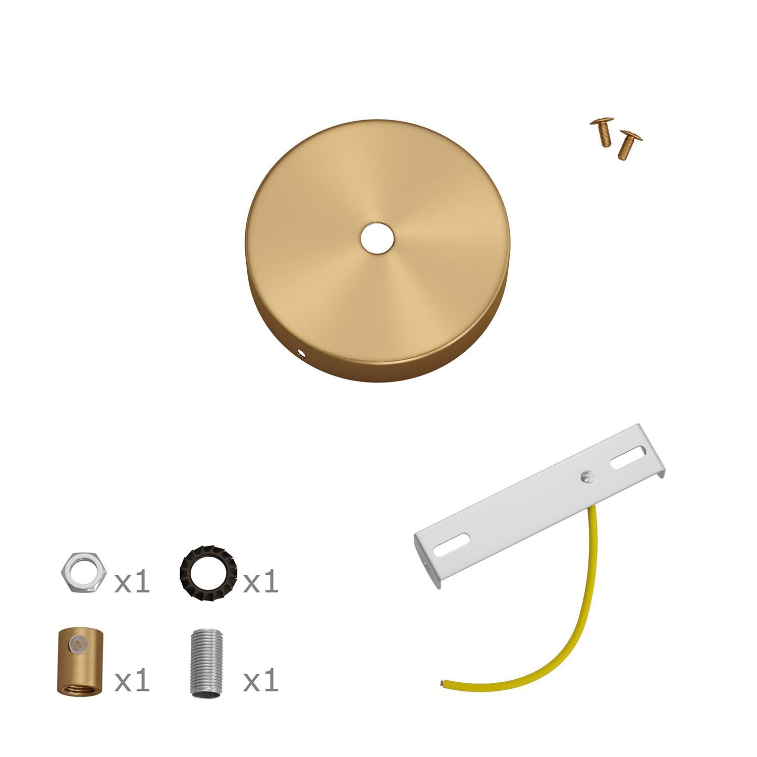 Kit Mini Rosace cylindrique métallique avec 1 trou central