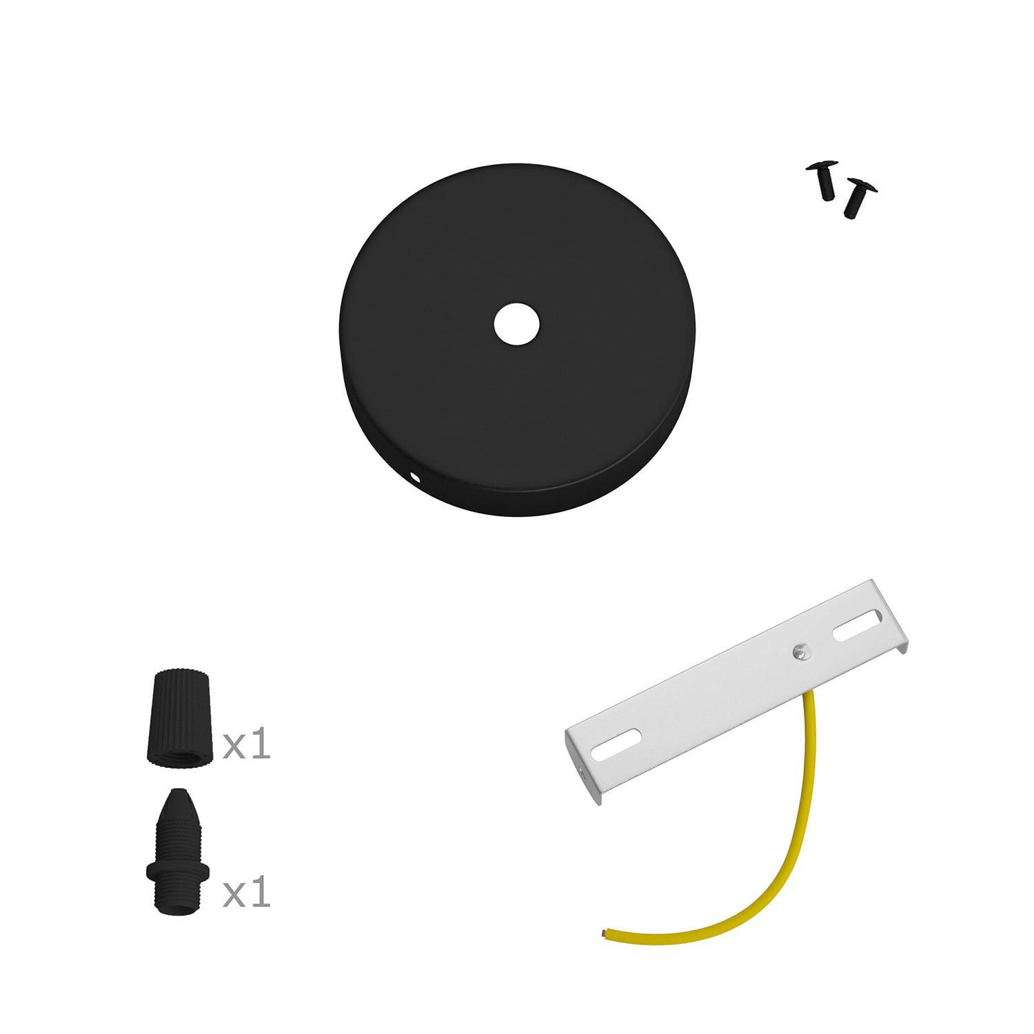 Kit Mini Rosace cylindrique métallique avec 1 trou central