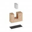 Kit pieds en bois, support pour lampe de table