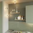 Metallisierte E27 Lampenfassung für Wand- oder Deckenmontage