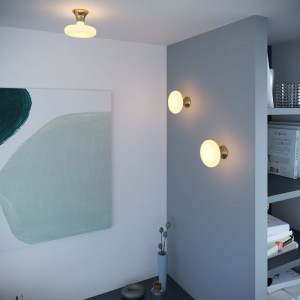 Fermaluce, punto luce metallizzato a parete o soffitto