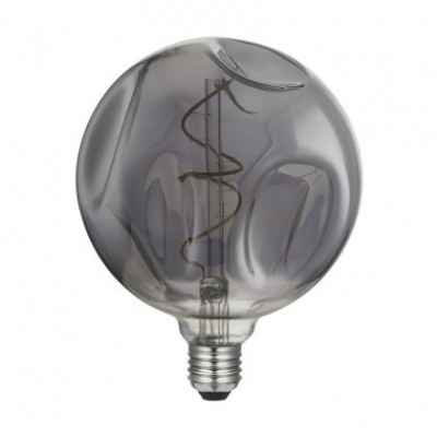 Bumbed LED Glühlampe Globe G140 smoky, Spiral Filament 5W E27, dimmbar 2000K