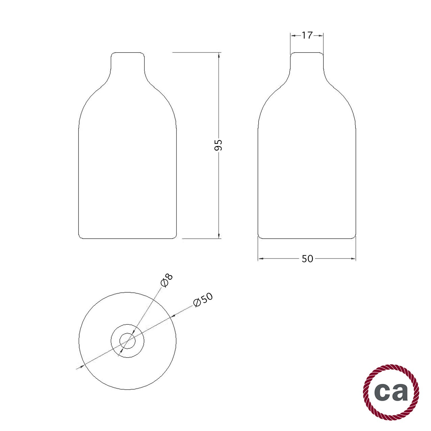 Kit portalampada E27 in legno con serracavo nascosto