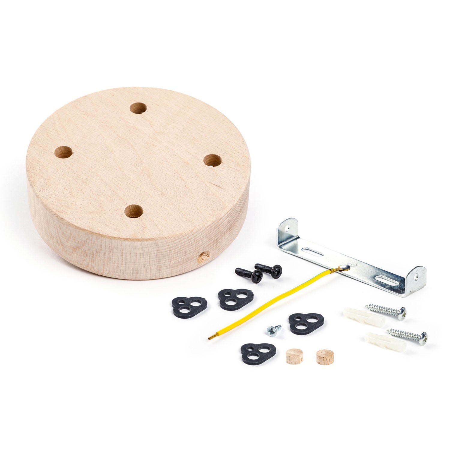 Kit rosace cylindrique en bois à 4 trous