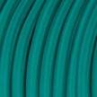 Fil Électrique Rond Gaine De Tissu De Couleur Effet Soie Tissu Uni Turquoise RM71