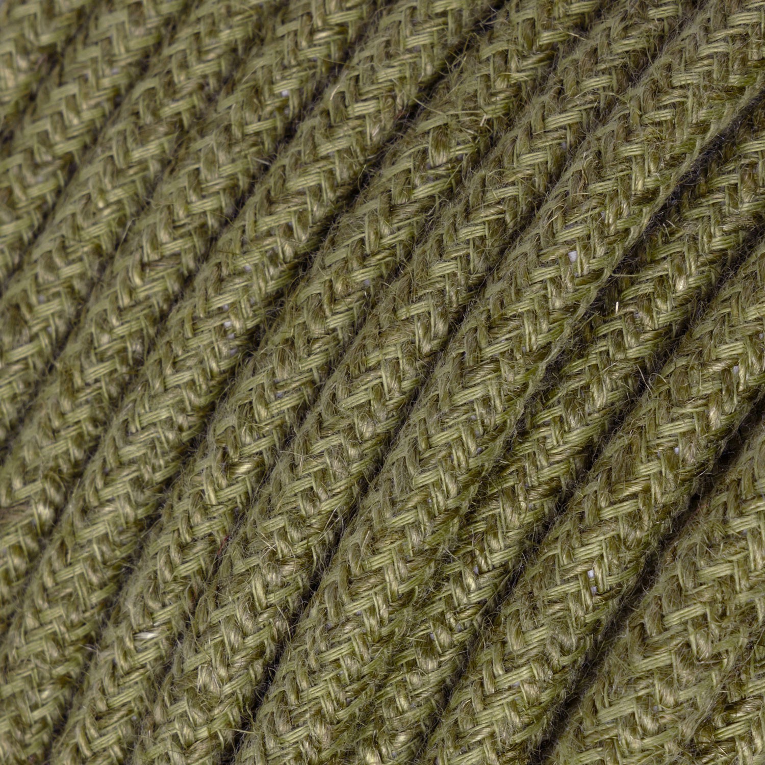 Rundes Textilkabel, Jute, einfarbig Baumrindenfarben, RN26