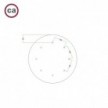 Rundes XXL 8-Loch und 4 Seitenlöchern Lampenbaldachin, Rose-One-Abdeckung, 400 mm Durchmesser- PROMO