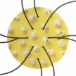 Rosace XXL Rose-One rond de 400 mm de diamètre avec 10 trous et 4 trous latéraux - PROMO