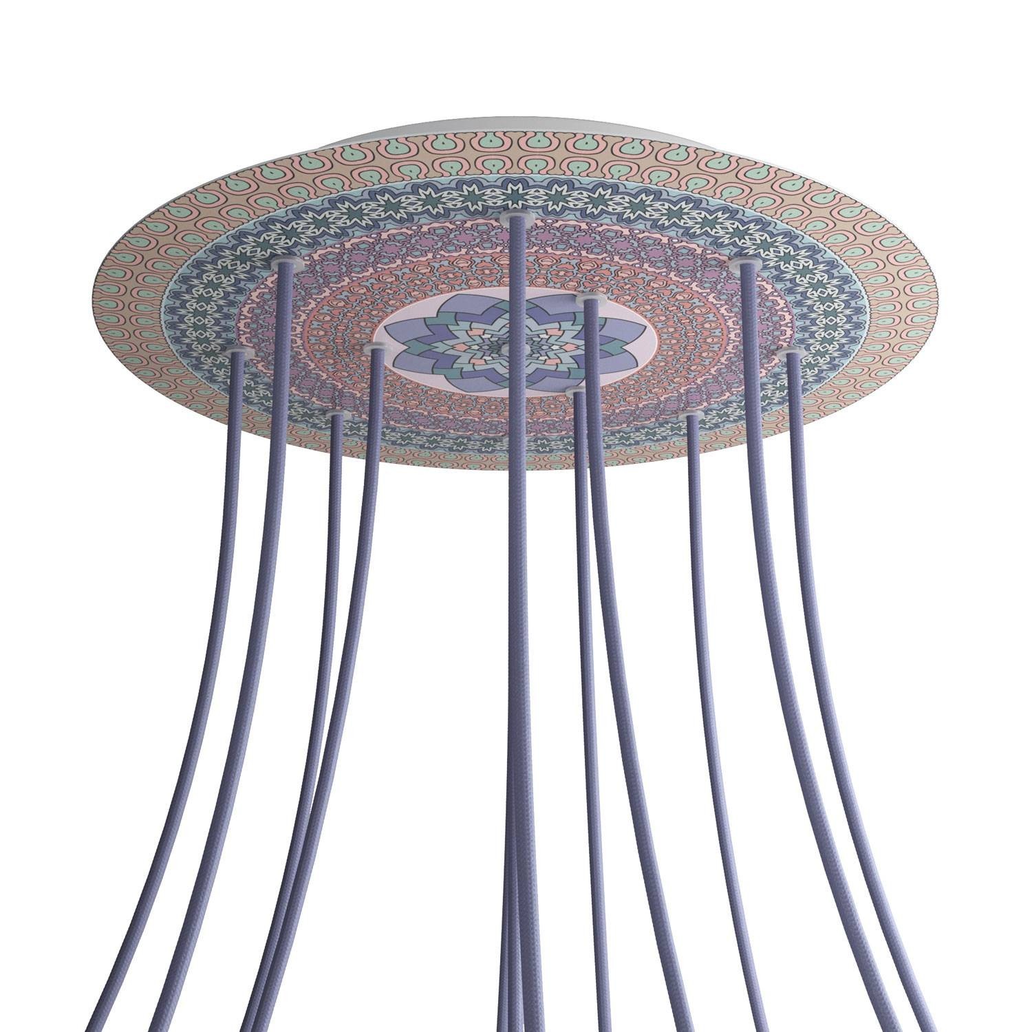 Rosace XXL Rose-One rond de 400 mm de diamètre avec 12 trous et 4 trous latéraux - PROMO